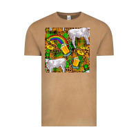Vintage Camel St. Patricks Cow With Rainbow And Beer Seamless Vintage Tee - FaDigitalArtStudio