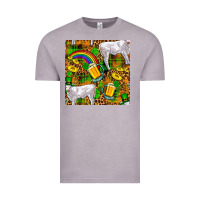 Vintage Zinc St. Patricks Cow With Rainbow And Beer Seamless Vintage Tee - FaDigitalArtStudio