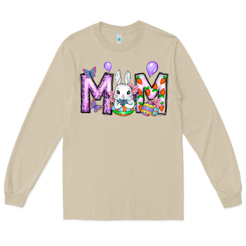 Easter Day Mom Long Sleeve Tee by CowhideDigitalArt | Teevron