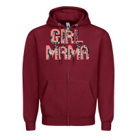 Burgundy girl mama Artistshot Zipper Hoodie - JahusDesignShop
