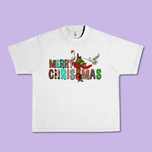 Merry Christmas Cross Urban Heavy Tee Designed By Fadigitalartstudio