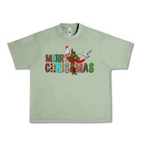 Oil Green Merry christmas cross Urban Heavy Tee - FaDigitalArtStudio