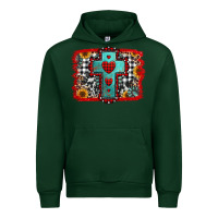 Forest Green Christmas cross with background Urban Hoodie - Jasminsmagicworld