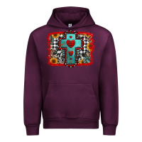 Mauve Wine Christmas cross with background Urban Hoodie - Jasminsmagicworld