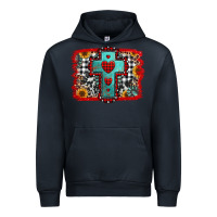 Navy Christmas cross with background Urban Hoodie - Jasminsmagicworld