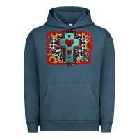 Pigment Midnight Navy Christmas cross with background Urban Hoodie - Jasminsmagicworld