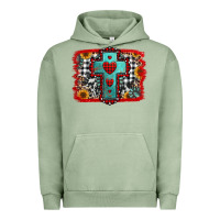 Pigment Oil Green Christmas cross with background Urban Hoodie - Jasminsmagicworld