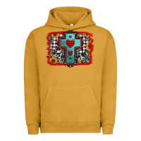 Pigment Peanut Butter Christmas cross with background Urban Hoodie - Jasminsmagicworld
