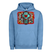 Pigment Pebble Blue Christmas cross with background Urban Hoodie - Jasminsmagicworld