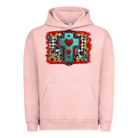 Pigment Salmon Christmas cross with background Urban Hoodie - Jasminsmagicworld