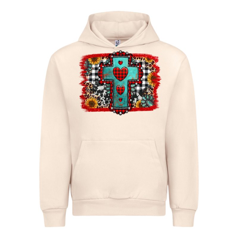 Christmas Cross With Background Urban Hoodie by Jasminsmagicworld | Teevron