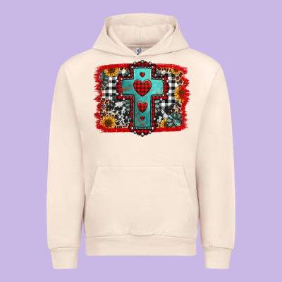 Christmas Cross With Background Urban Hoodie Designed By Jasminsmagicworld