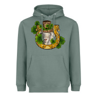 Sage st patricks day goat horseshoe shamrock Heavyweight Hoodie - RanaPortraitStore