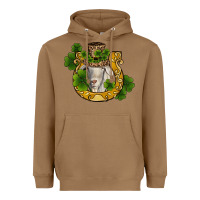 Toasted Coconut st patricks day goat horseshoe shamrock Heavyweight Hoodie - RanaPortraitStore