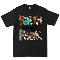 Black Western Faith Over Fear Premium Tee - FaDigitalArtStudio