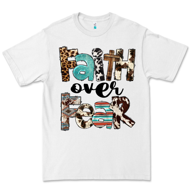 Western Faith Over Fear Premium Tee by FaDigitalArtStudio | Teevron