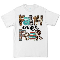 White Western Faith Over Fear Premium Tee - FaDigitalArtStudio