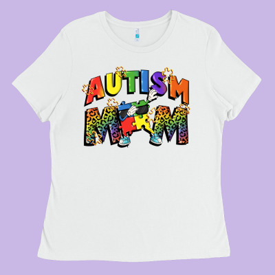 Autism Mom Ladies Tee Designed By Fadigitalartstudio