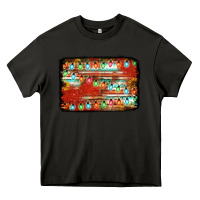 Asphalt christmas serape sunflower background Heavy Core Tee - Jasminsmagicworld