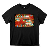 Black christmas serape sunflower background Heavy Core Tee - Jasminsmagicworld