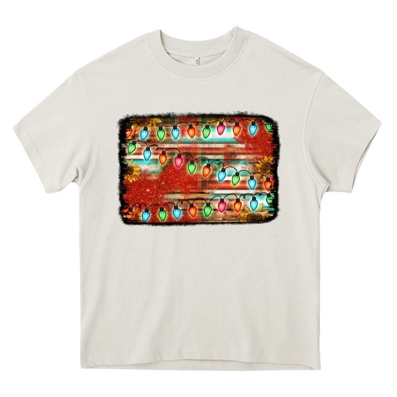 Christmas Serape Sunflower Background Heavy Core Tee by Jasminsmagicworld | Teevron