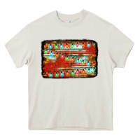 Cream christmas serape sunflower background Heavy Core Tee - Jasminsmagicworld