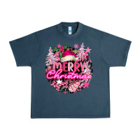 Pink Merry Christmas Urban Heavy Tee | Teevron