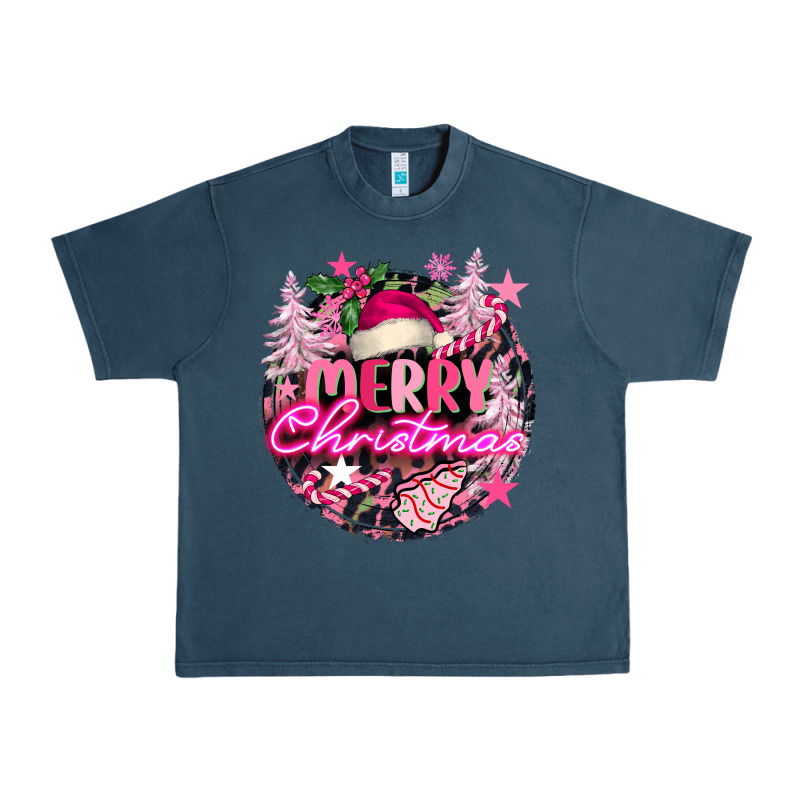 Pink Merry Christmas Urban Heavy Tee by FaDigitalArtStudio | Teevron