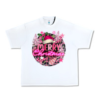 White pink merry christmas Urban Heavy Tee - FaDigitalArtStudio