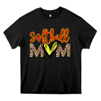 Black Softball mom Heavy Core Tee - HowdyJamesFarm