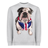 Heather Grey English Dog Heavyweight Sweatshirt - RanaPortraitStore