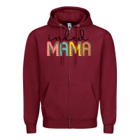 Burgundy inked mama artistshot Zipper Hoodie - JahusDesignShop