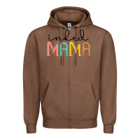 Chestnut inked mama artistshot Zipper Hoodie - JahusDesignShop
