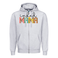 Heather Grey inked mama artistshot Zipper Hoodie - JahusDesignShop