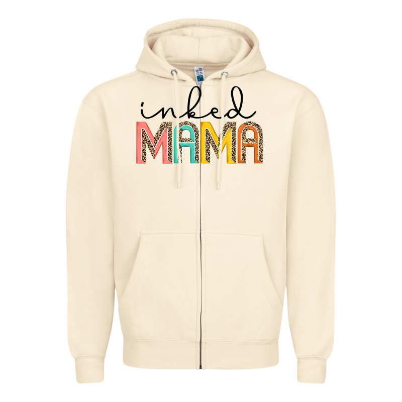 Inked Mama Artistshot Zipper Hoodie by JahusDesignShop | Teevron