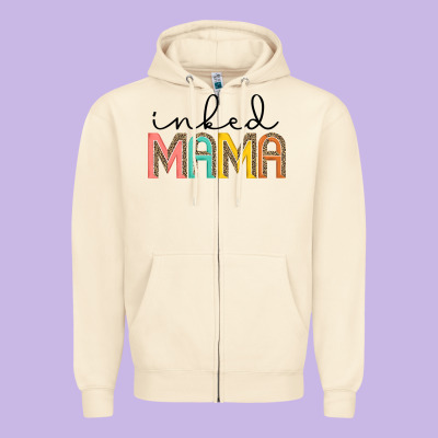 Inked Mama Artistshot Zipper Hoodie Designed By Jahusdesignshop