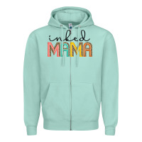 Seafoam inked mama artistshot Zipper Hoodie - JahusDesignShop