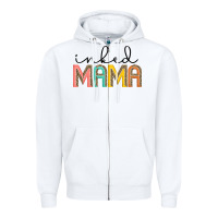 White inked mama artistshot Zipper Hoodie - JahusDesignShop