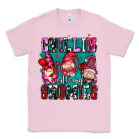 Bubblegum Pink chillin with my gnomies olivia Classic Tee - OliviaCreatesArt