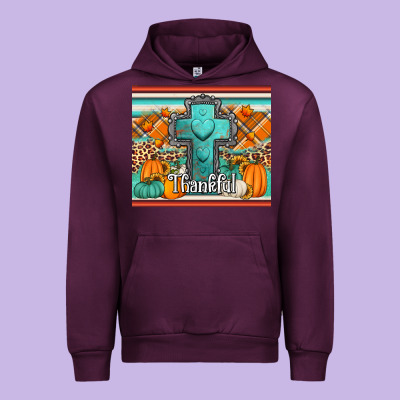 Fall Thankfull Cross Urban Hoodie Designed By Jasminsmagicworld