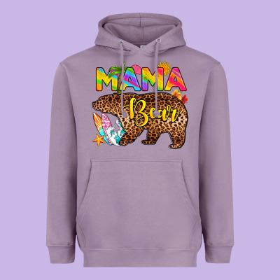 Mama Bear Summer Heavyweight Hoodie Designed By Ranaportraitstore