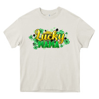 Cream Lucky mama mother's day Heavy Core Tee - HowdyJamesFarm