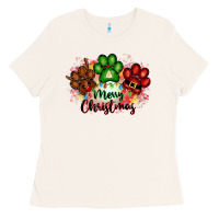 Merry Christmas Paws Ladies Tee | Teevron