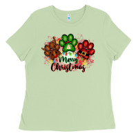 Matcha merry christmas paws Ladies Tee - FaDigitalArtStudio
