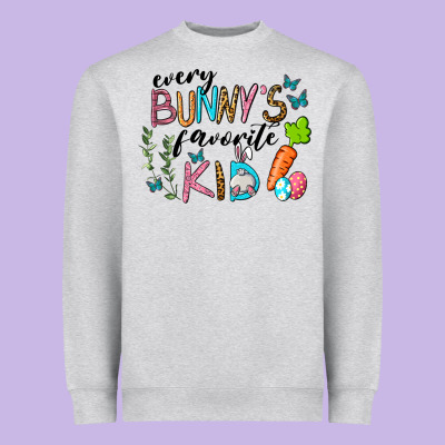Every Bunnys Favorite Kid Heavyweight Sweatshirt Designed By Ranaportraitstore