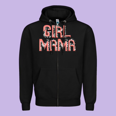 Girl Mama Zipper Hoodie Designed By Jahusdesignshop