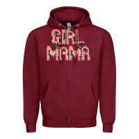 Burgundy girl mama Zipper Hoodie - JahusDesignShop