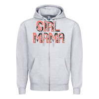 Heather Grey girl mama Zipper Hoodie - JahusDesignShop