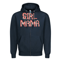 Navy girl mama Zipper Hoodie - JahusDesignShop
