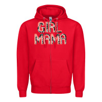 Red girl mama Zipper Hoodie - JahusDesignShop